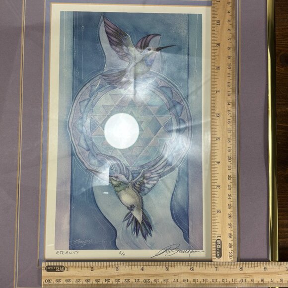 Jody Bergsma Eternity Hummingbird Print Framed & Signed Mandala Wall Art - Picture 13 of 15